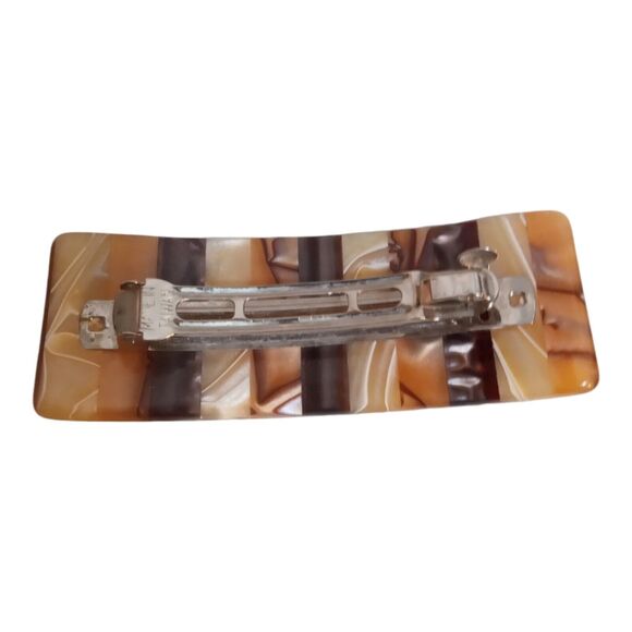 Vintage Taiwan Girl Tortoises Shell Hair Clip Barrette Large - Picture 5 of 5